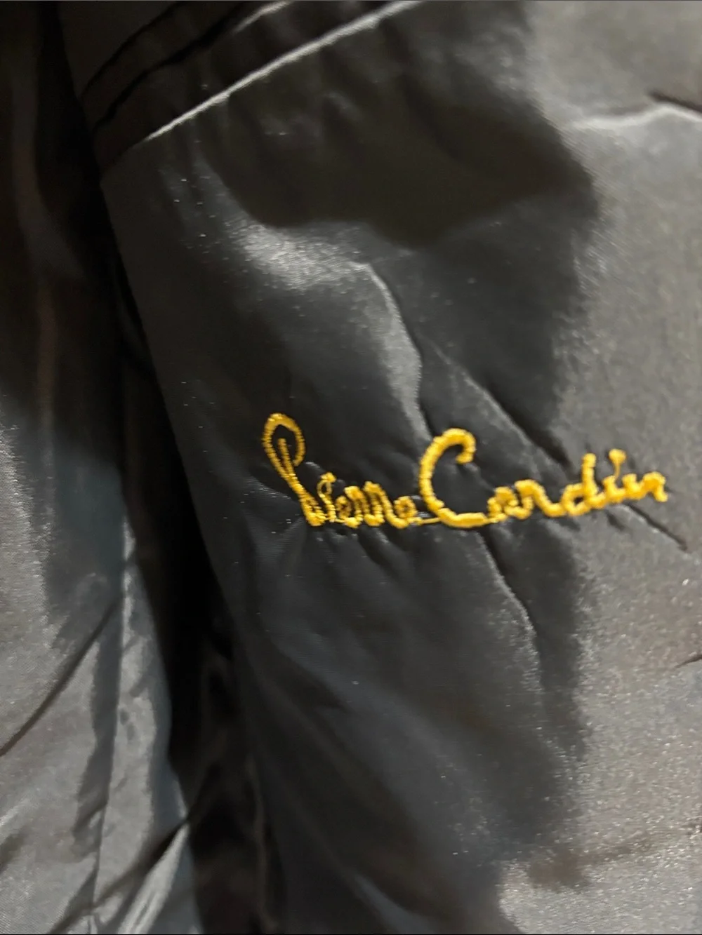 Pierre Cardin Men's Tailcoat Blazer in Charcoal Gray with Black Satin Lapels